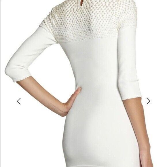 NWT. $2385 ALEXANDER MCQUEEN FAUX PEARL DRESS Sz M - Picture 5 of 16